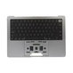 Cadre supérieur clavier pour MacBook Pro 14", A2442 (2021), A2779 (2023), avec clavier US et batterie, Space Gray, 661-32210, Genuine Apple