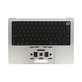 Cadre supérieur clavier pour MacBook Pro 14", A2442 (2021), A2779 (2023), avec clavier US et batterie, Silver, 661-32211, Genuine Apple