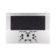 Cadre supérieur clavier pour MacBook Pro 14", A3112 (2024), avec clavier US et batterie, Silver, 661-42513, Genuine Apple