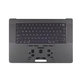 Cadre supérieur clavier pour MacBook Pro 16", A3403 (2024), avec clavier US et batterie, Space Black, 661-42823, Genuine Apple