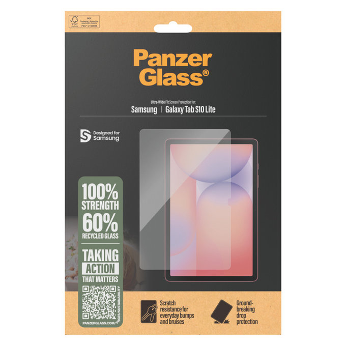 Verre trempé UWF pour Samsung Galaxy Tab S10 Lite, Clair, PanzerGlass