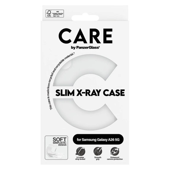 Étui X-Ray pour Samsung Galaxy A26 5G, Transparent, PanzerGlass