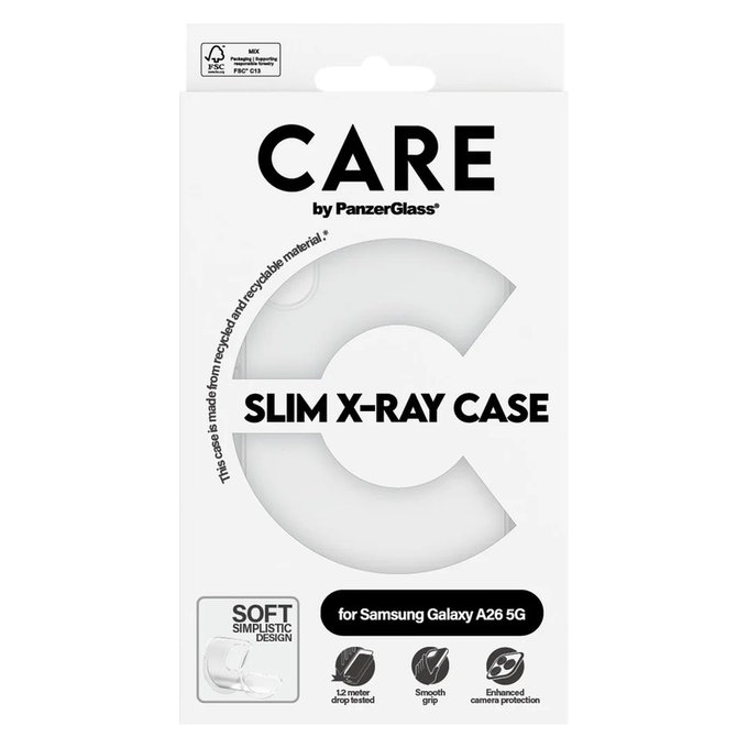 Étui X-Ray pour Samsung Galaxy A26 5G, Transparent, PanzerGlass