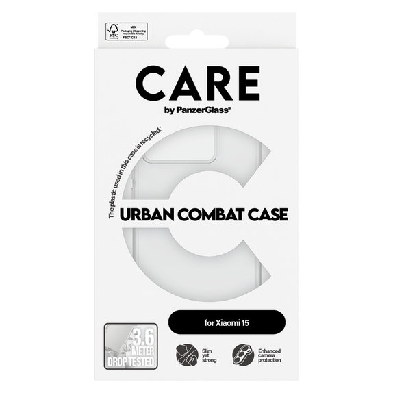 Étui Urban Combat pour Xiaomi 15, Transparent, PanzerGlass