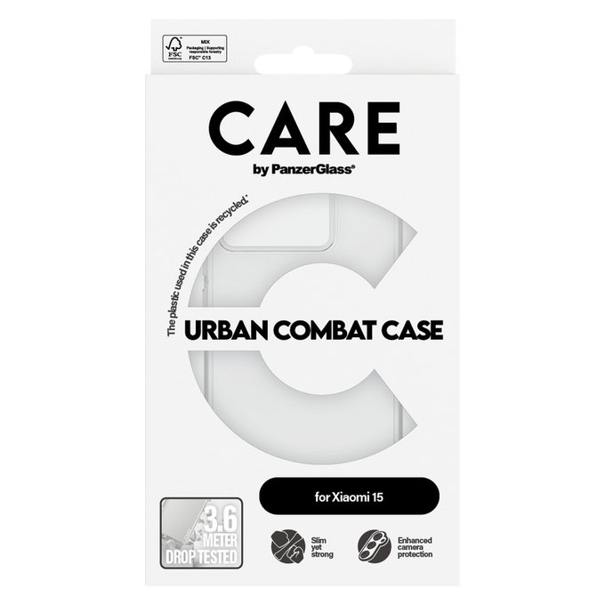 Étui Urban Combat pour Xiaomi 15, Transparent, PanzerGlass