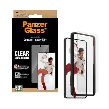 PanzerGlass - Verre trempé UWF avec applicateur pour Samsung Galaxy S26+, transparent
