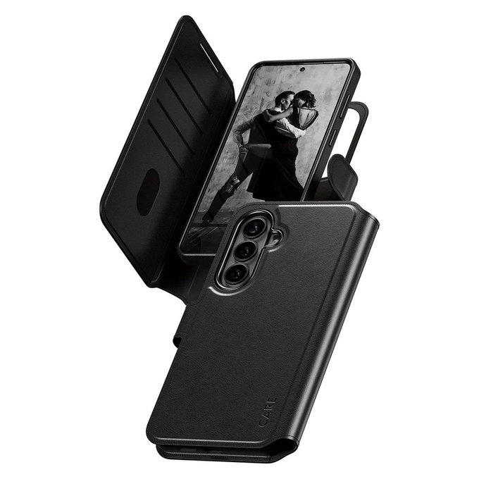 Étui Tango Wallet Two-In-One avec QI pour Samsung Galaxy S26+, Noir, PanzerGlass