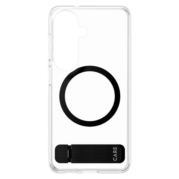 Étui Kickstand avec QI noir pour Samsung Galaxy S26, Transparent, PanzerGlass