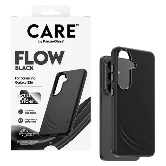 Étui FLOW avec QI pour Samsung Galaxy S26, Noir, PanzerGlass