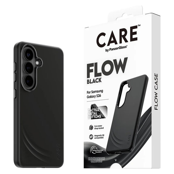 Étui FLOW avec QI pour Samsung Galaxy S26, Noir, PanzerGlass