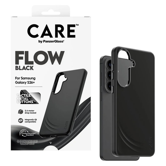 Étui FLOW avec QI pour Samsung Galaxy S26+, Noir, PanzerGlass