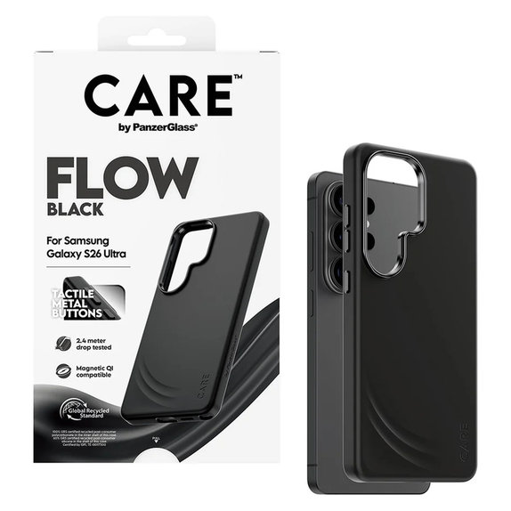 Étui FLOW avec QI pour Samsung Galaxy S26 Ultra, Noir, PanzerGlass