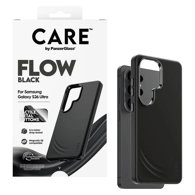 Étui FLOW avec QI pour Samsung Galaxy S26 Ultra, Noir, PanzerGlass