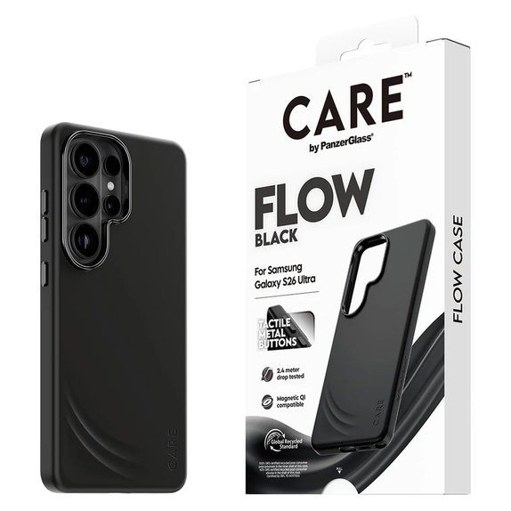 Étui FLOW avec QI pour Samsung Galaxy S26 Ultra, Noir, PanzerGlass