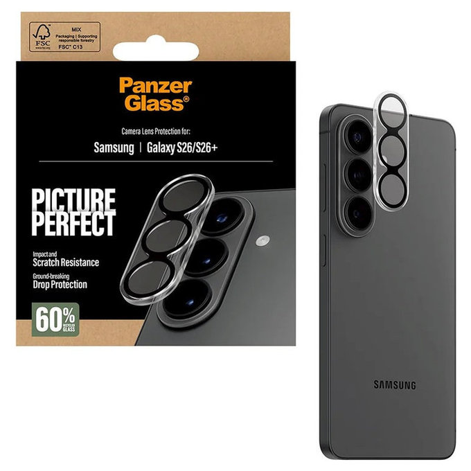 Protection d'objectif PicturePerfect pour Samsung S26/S26+, Noir, PanzerGlass