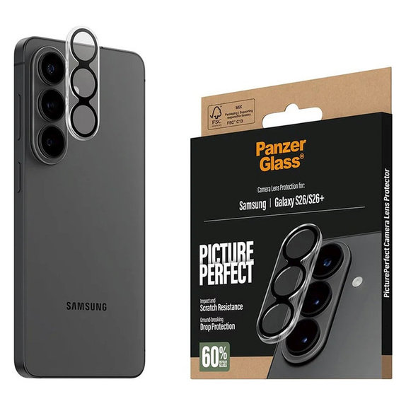 Protection d'objectif PicturePerfect pour Samsung S26/S26+, Noir, PanzerGlass