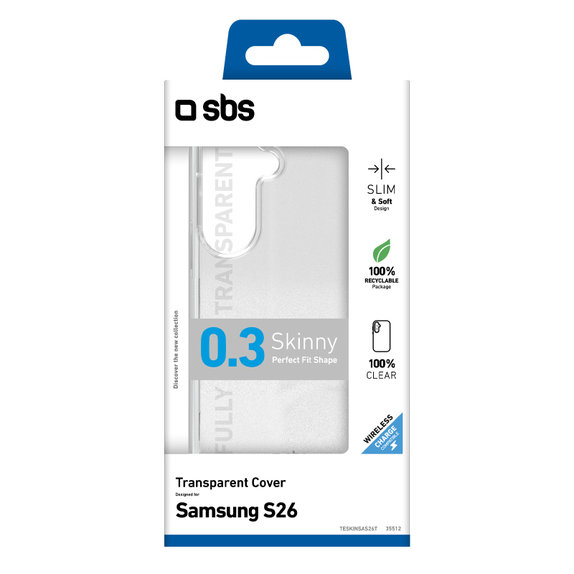SBS - Housse Skinny pour Samsung Galaxy S26, transparent