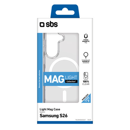 SBS - Étui Light Mag pour Samsung Galaxy S26, transparent
