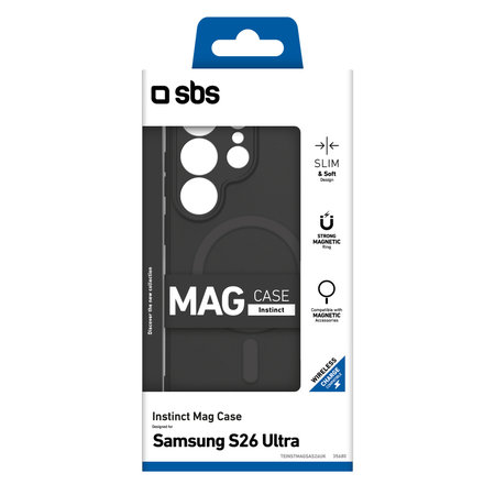 SBS - Étui Instinct Mag pour Samsung Galaxy S26 Ultra, noir