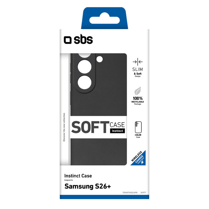 SBS - Étui Instinct pour Samsung Galaxy S26+, noir
