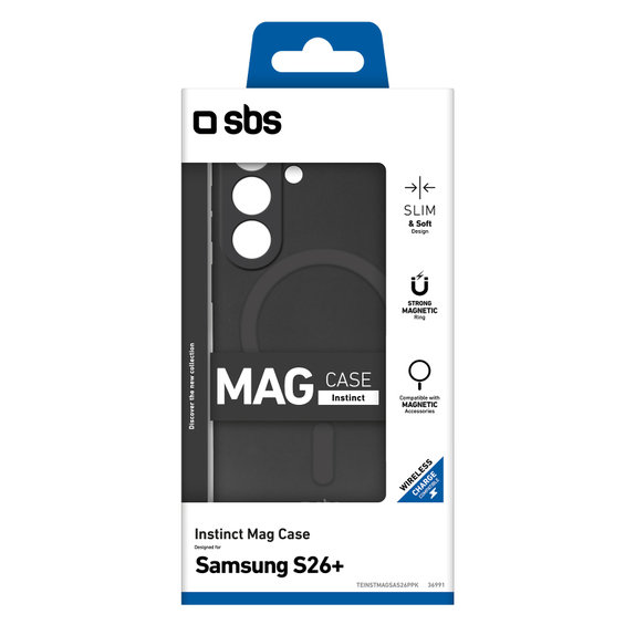 SBS - Étui Instinct Mag pour Samsung Galaxy S26+, noir