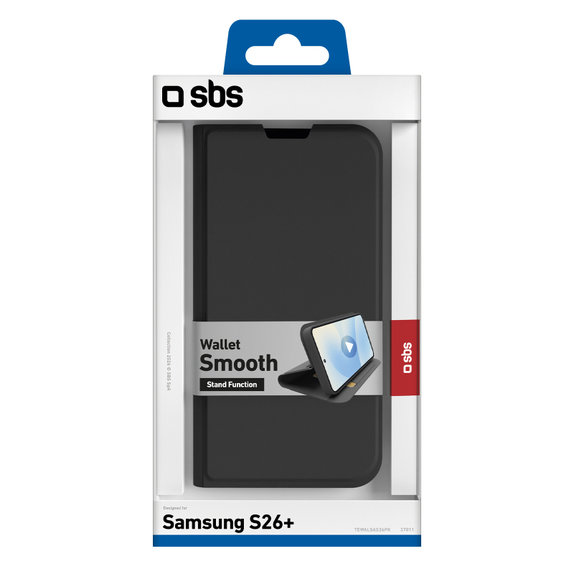 SBS - Housse Book Wallet Smooth pour Samsung Galaxy S26+, noir