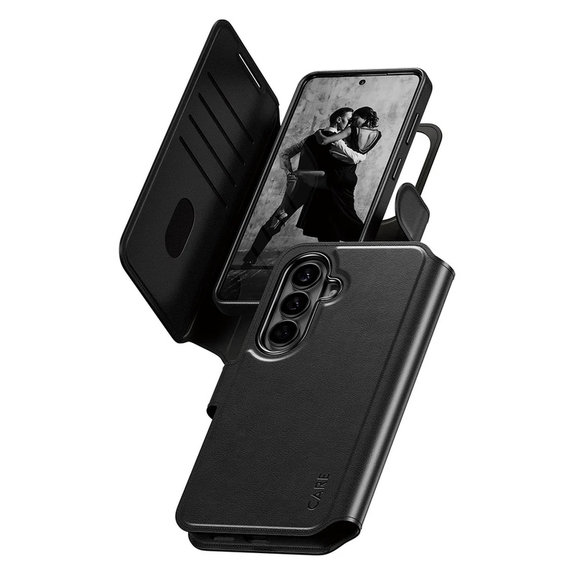 Étui Tango Wallet Two-In-One avec QI pour Samsung Galaxy S26, Noir, PanzerGlass