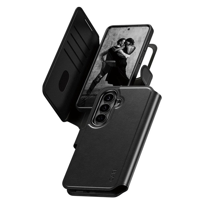 Étui Tango Wallet Two-In-One avec QI pour Samsung Galaxy S26, Noir, PanzerGlass
