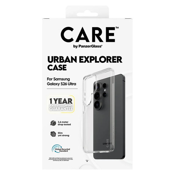 Étui Urban Explorer pour Samsung Galaxy S26 Ultra, Transaparentná, PanzerGlass