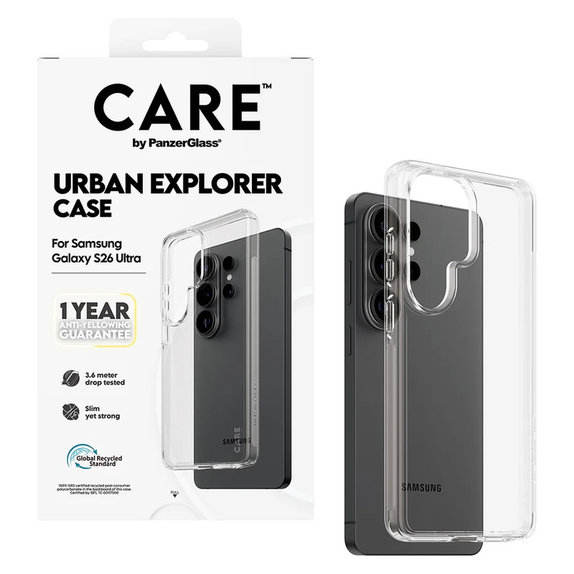 Étui Urban Explorer pour Samsung Galaxy S26 Ultra, Transaparentná, PanzerGlass