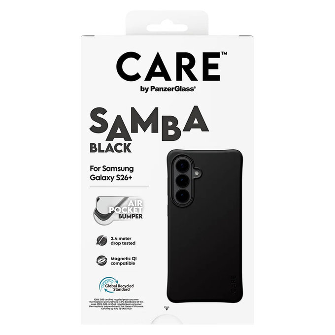 Étui Samba avec QI pour Samsung Galaxy S26+, Noir, PanzerGlass
