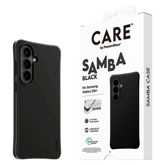 Étui Samba avec QI pour Samsung Galaxy S26+, Noir, PanzerGlass