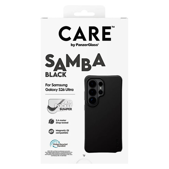 Étui Samba avec QI pour Samsung Galaxy S26 Ultra, Noir, PanzerGlass