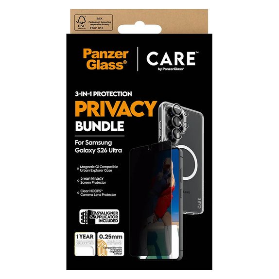 Bundle Privacy 3-en-1 pour Samsung Galaxy S26 Ultra, PanzerGlass