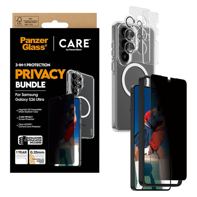 Bundle Privacy 3-en-1 pour Samsung Galaxy S26 Ultra, PanzerGlass