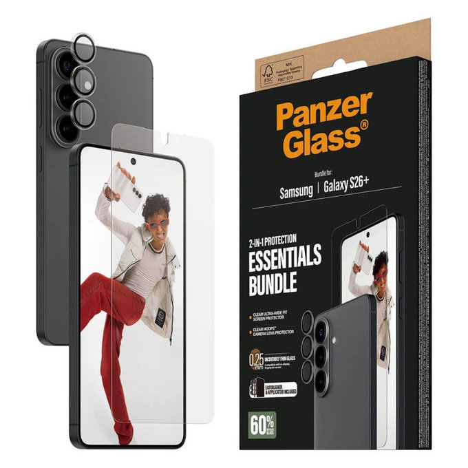 Bundle Essentials 2-en-1 pour Samsung S26+, PanzerGlass
