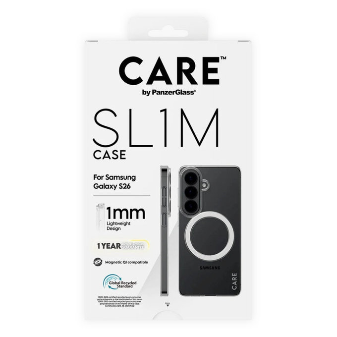 Étui SL1M pour Samsung S26, transparente, CARE