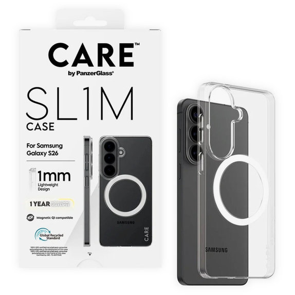 Étui SL1M pour Samsung S26, transparente, CARE