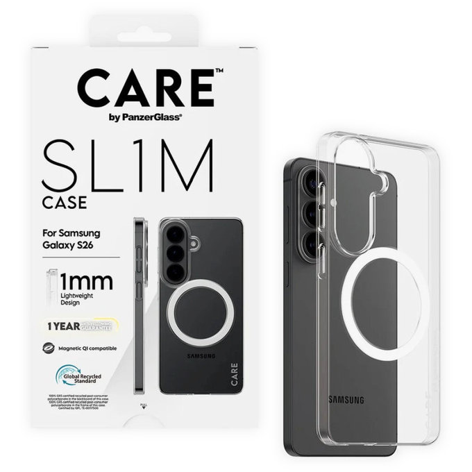 Étui SL1M pour Samsung S26, transparente, CARE