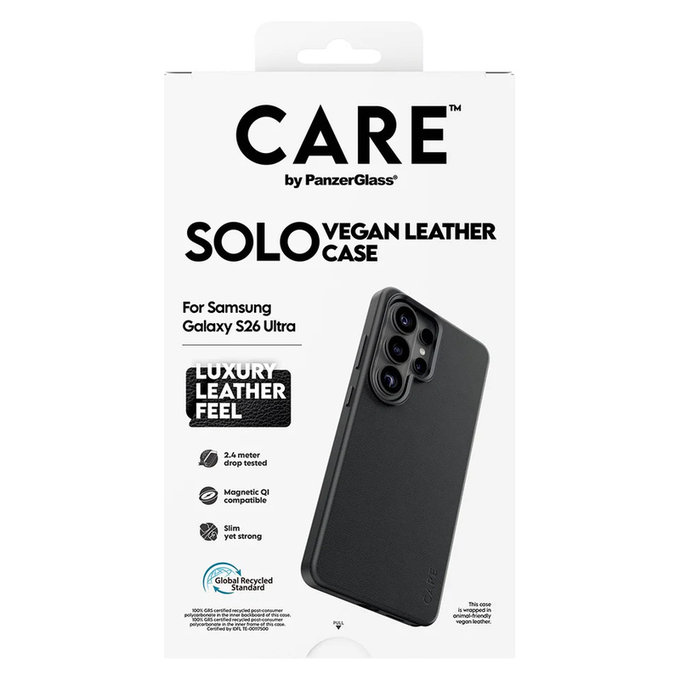 Étui Solo pour Samsung Galaxy S26 Ultra, Noir, PanzerGlass
