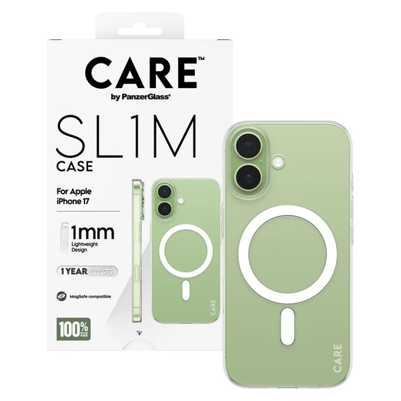 Étui SL1M pour iPhone 17, Transparent, PanzerGlass