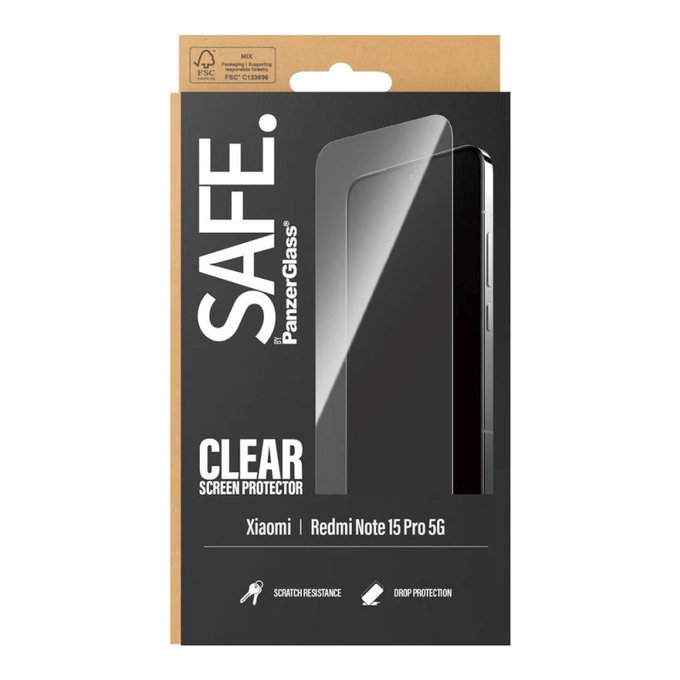 Verre trempé UWF pour Xiaomi Redmi Note 15 Pro 5G, Noir, SAFE