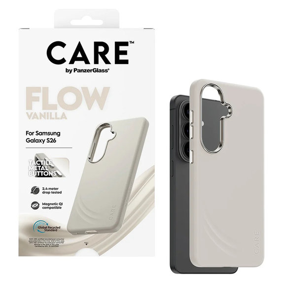 Étui FLOW avec QI pour Samsung Galaxy S26, Vanilla, PanzerGlass