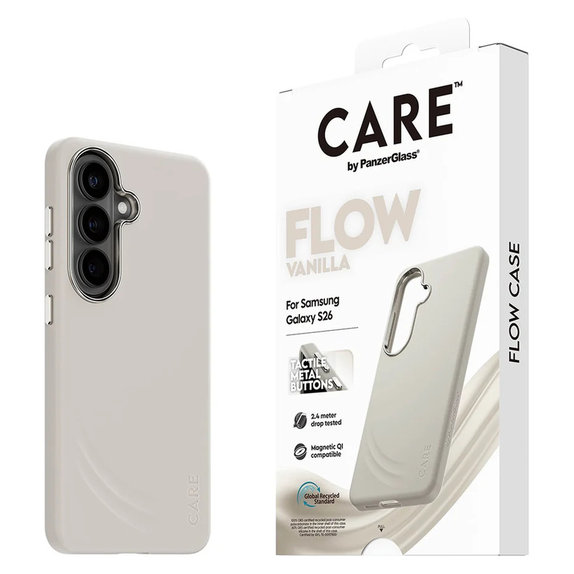 Étui FLOW avec QI pour Samsung Galaxy S26, Vanilla, PanzerGlass