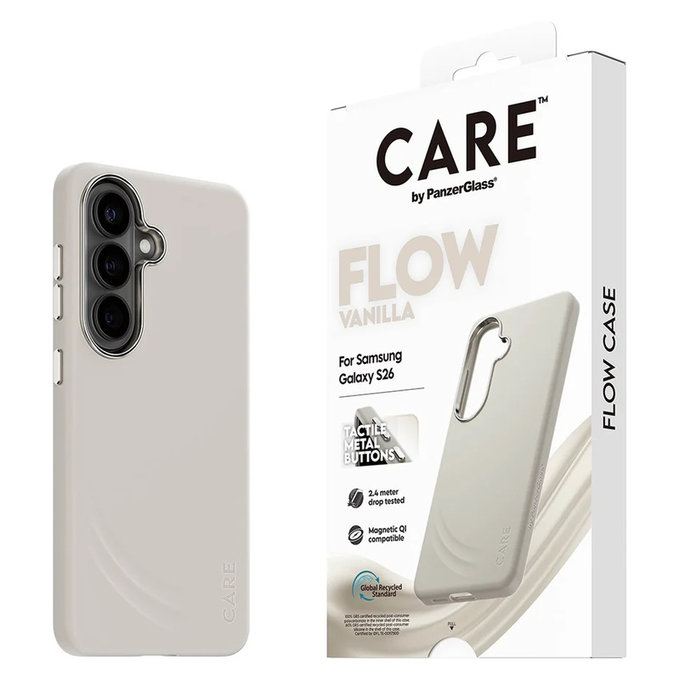 Étui FLOW avec QI pour Samsung Galaxy S26, Vanilla, PanzerGlass