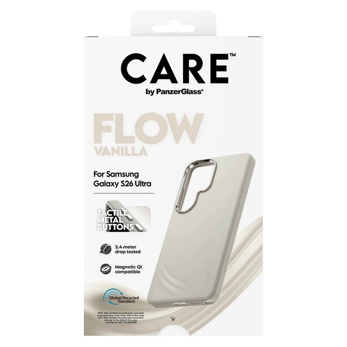 Étui FLOW avec QI pour Samsung Galaxy S26 Ultra, Vanilla, PanzerGlass