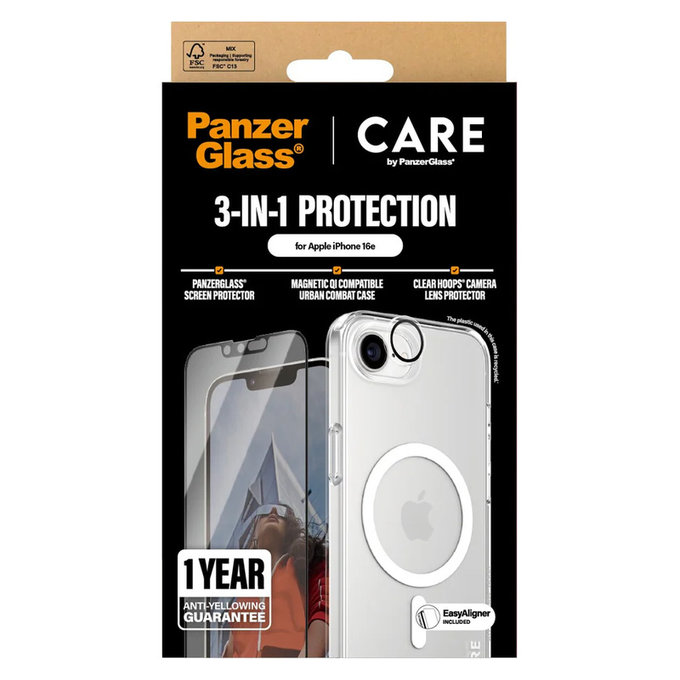 Bundle 3-en-1 pour iPhone 17e/16e, PanzerGlass