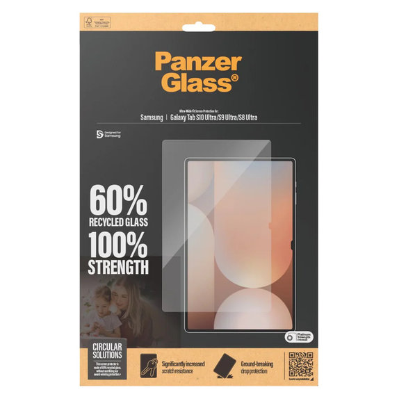 Verre trempé UWF pour Samsung Galaxy Tab S8 Ultra/S9 Ultra/S10 Ultra, Clair, PanzerGlass