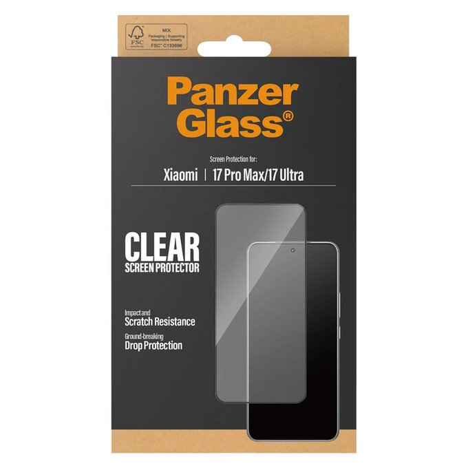 Verre trempé UWF pour Xiaomi 17 Ultra, Noir, PanzerGlass