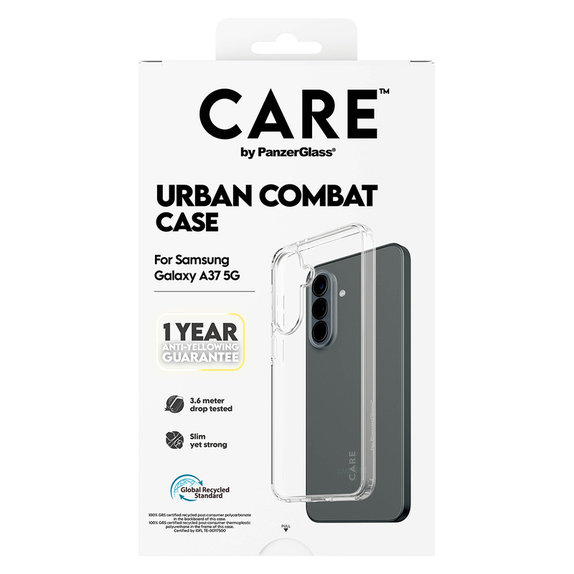 Étui Urban Combat pour Samsung Galaxy A37, Transparent, PanzerGlass